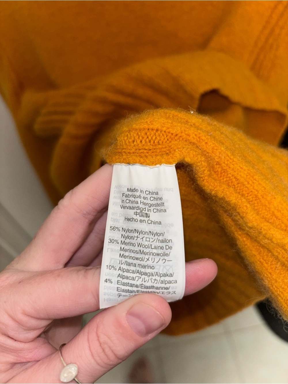 Point Sur Mustard Yellow Turtleneck Sweater Merino Wool Alpaca Size Large - Picture 3 of 5